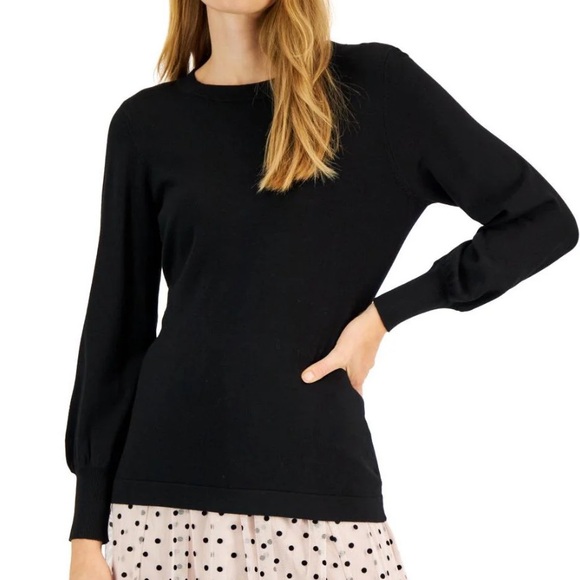 Anne Klein Sweaters - Anne Klein  Back Cut-Out Bishop Sleeves Pullover Top XXL